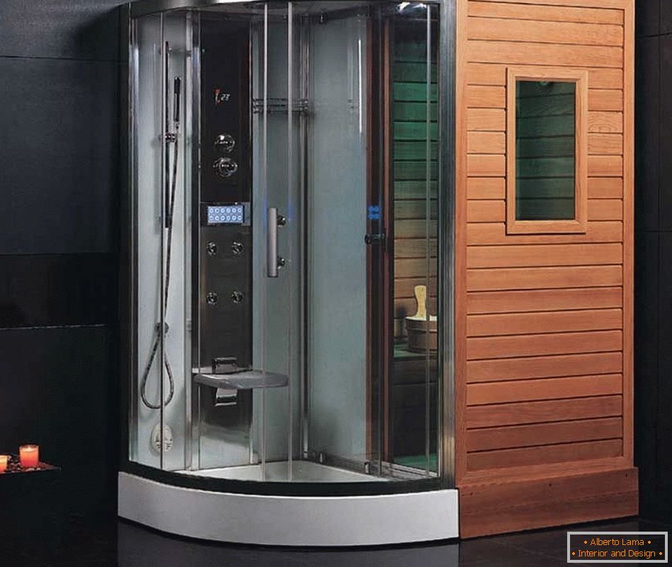 Cabina de ducha con sauna