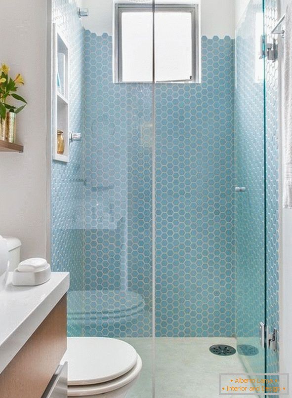 Decoración del cubículo de ducha con mosaico