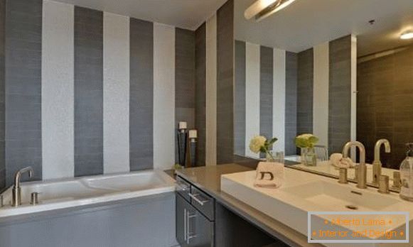 Diseño moderno del baño en estilo loft - foto en el interior