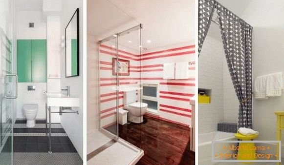 Los interiores elegantes y luminosos de los baños en el estilo loft