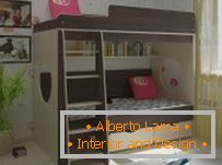 Opciones de diseño детской комнаты с двухъярусной кроватью