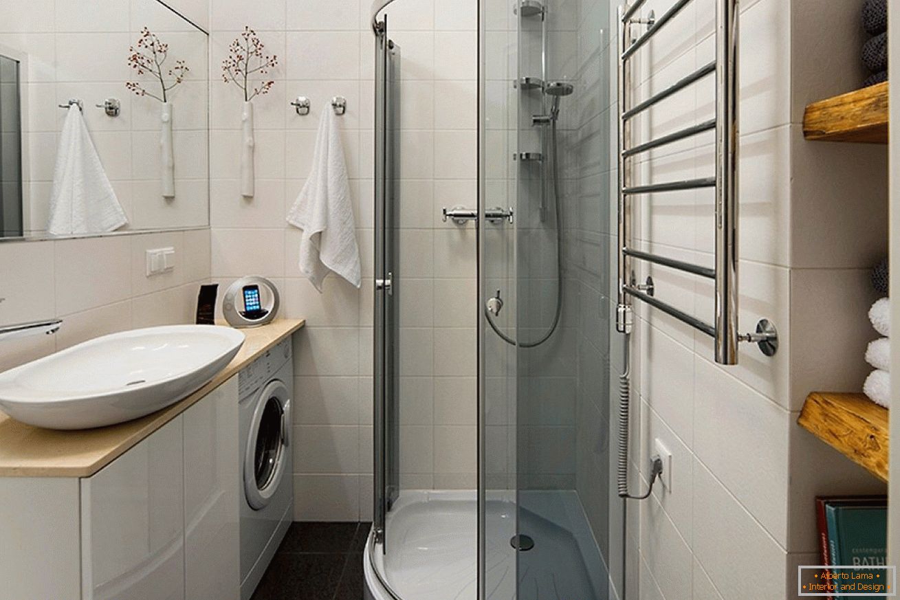 Diseño de baño в однокомнатной квартире 33 кв м