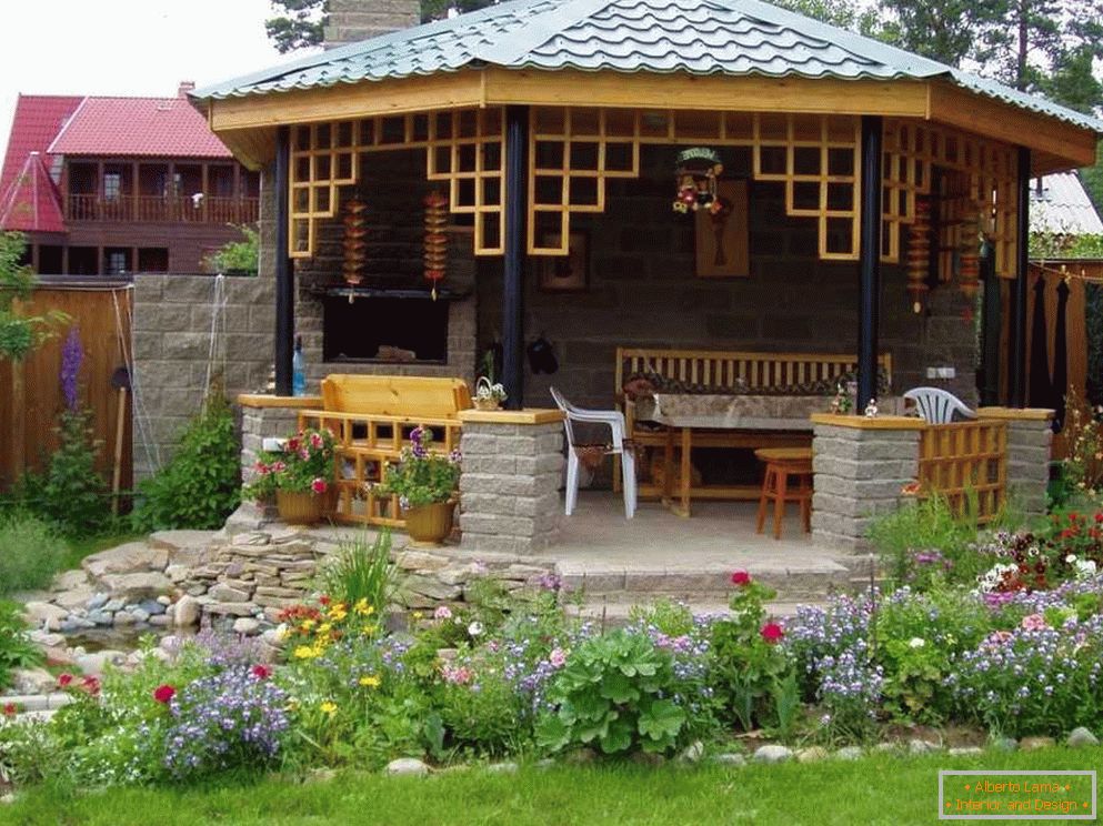 Gazebo en estilo oriental