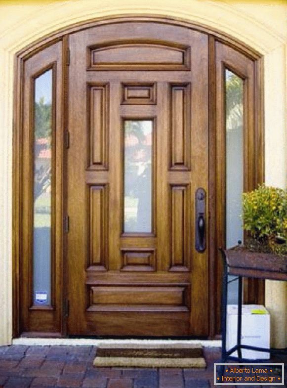 puertas de entrada de madera con ventanas de doble acristalamiento, foto 18