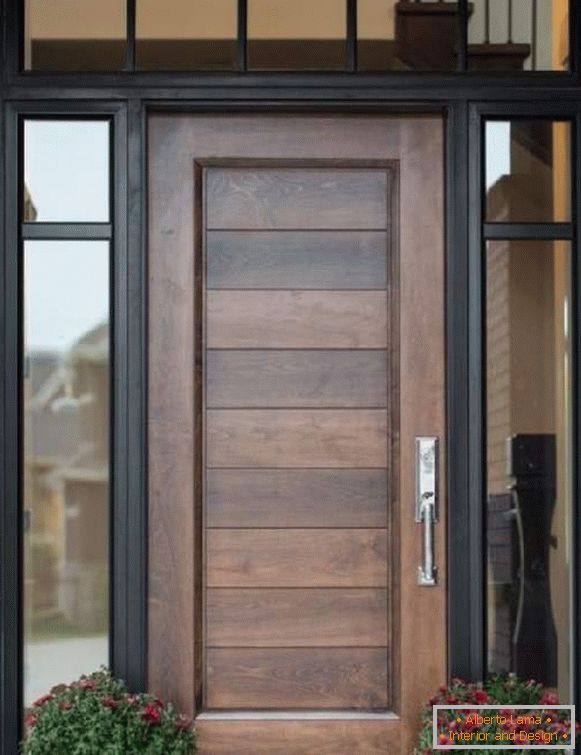 puertas de entrada de madera para una casa de campo, foto 9