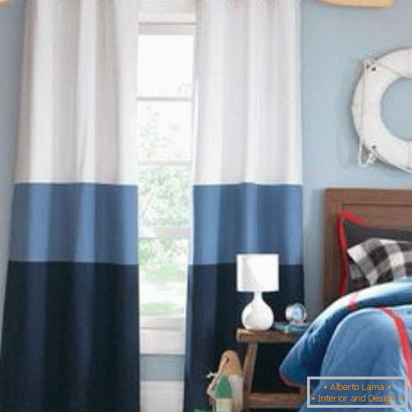 Diseño de cortinas en una habitación infantil foto 2