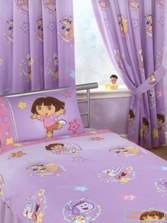 Diseño de cortinas en una habitación infantil foto 4