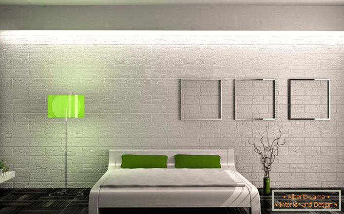 Dormitorio en estilo minimalista - это минимум мебели и декоративных элементов. Не перегруженный интерьер оставляет спальню светлой и просторной.