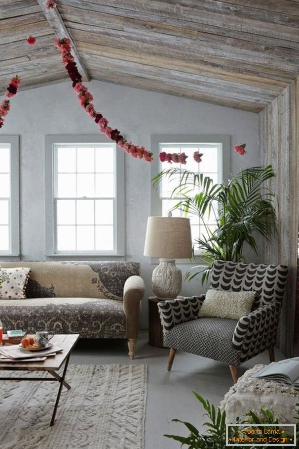 Sala de estar en estilo minimalista