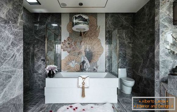 Diseño lujoso baño en estilo chino