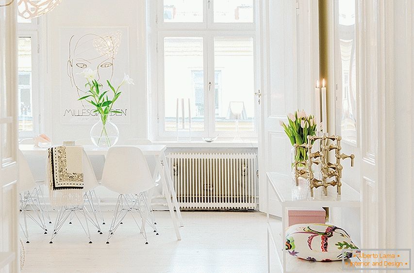 Elegante interior de un apartamento sueco