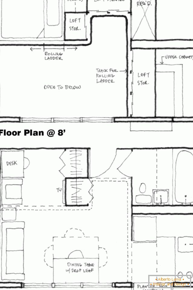 El diseño del apartamento estudio