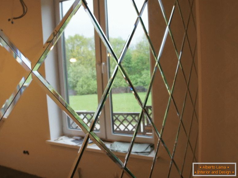 Panel de espejo en la pared - 55 fotos de ideas en el